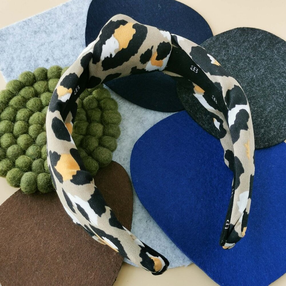 Alicia Bonnie Leopard Knotted Headband On The Prowl Fashion Accessory